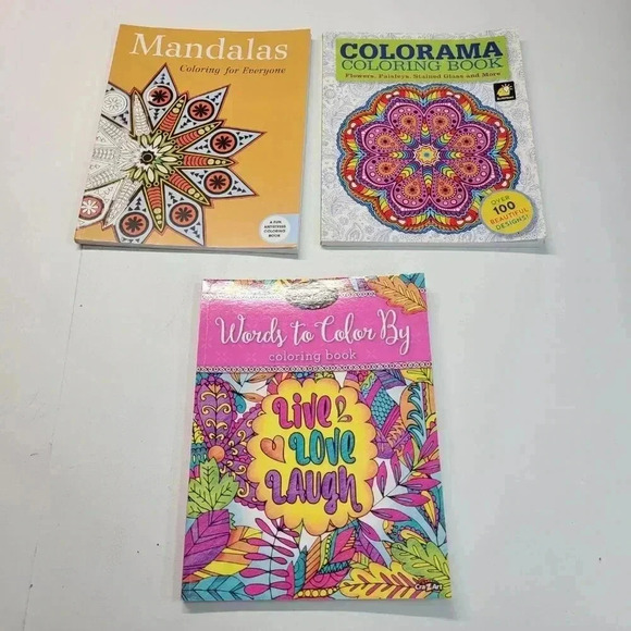 Mandalas Colorma and Words To Color By Coloring Books Casual Adult Athleisure - Picture 4 of 14